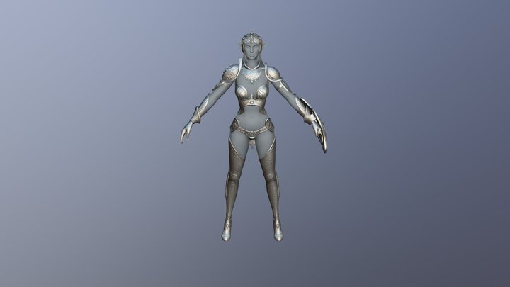 Dark-Elf_Heavy-Set_8Kvadratov_UV_LowPoly_Edit_UV 3D Model