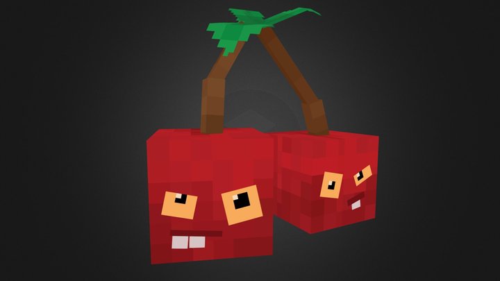 Minecraft PvZ Cherry-Bomb 3D Model