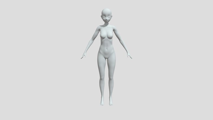 Anime Base Body 3D Model