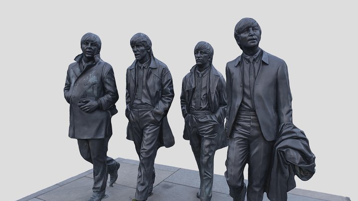 The Beatles Statue 3D Model