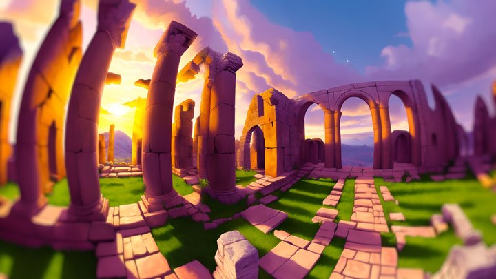 FREE - SkyBox Ruins – Modèle 3D gratuit STL