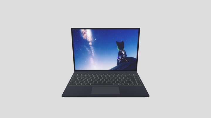 Laptop Rigged 3D Model