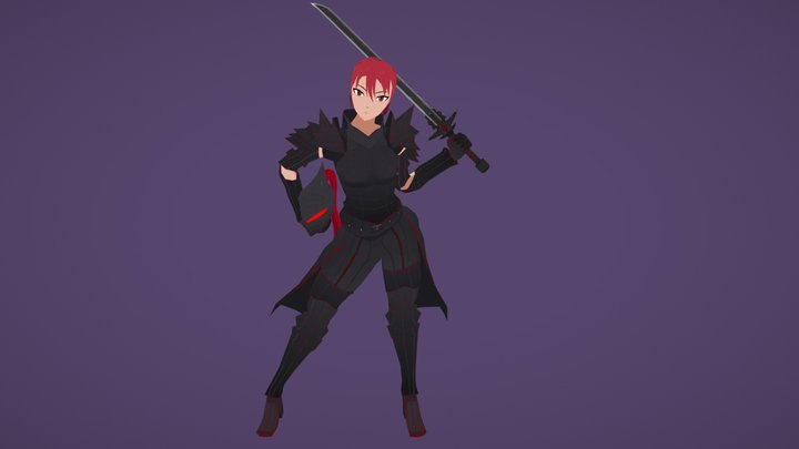 Female Knight Stylized 3D Model