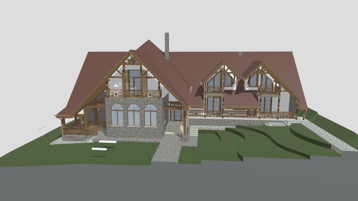 Pensiune Agristic tot 3D Model