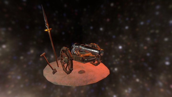 Stylized Artillery 3D Model