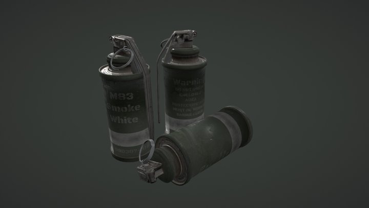 M83 Smoke Grenade 3D Model