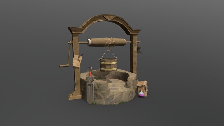 Stylized Well 3D Model 3D Model