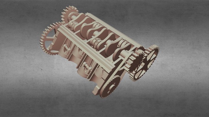 SolidWorks: Motor__V8 3D Model