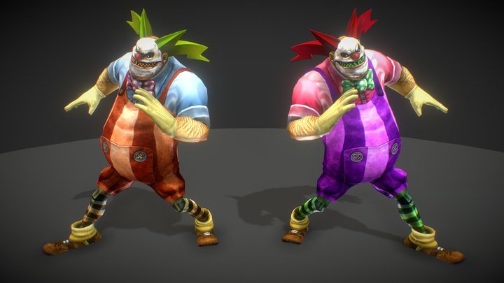 Horror Circus Clown 3D Model
