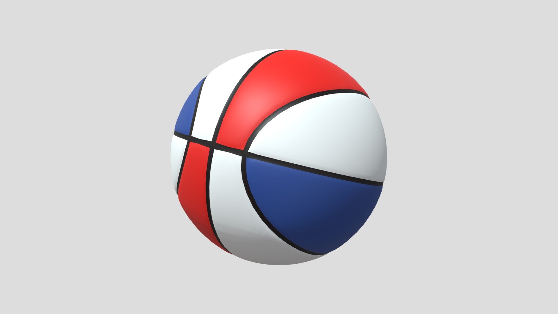 Tricolor Basketball Ball - Buy Royalty Free 3D model by Philip Storm ...
