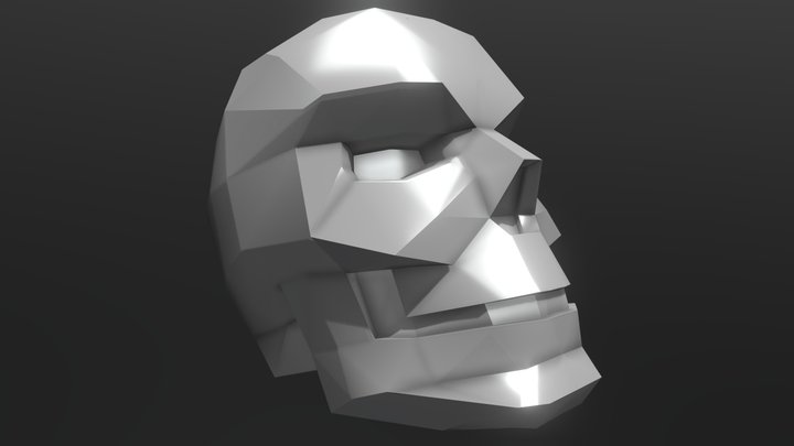 Lowpoly Skull 3D Model