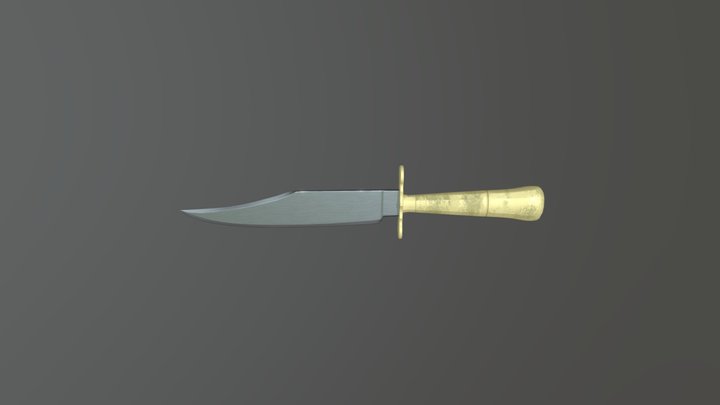 Bowie style basic Victorian dagger 3D Model