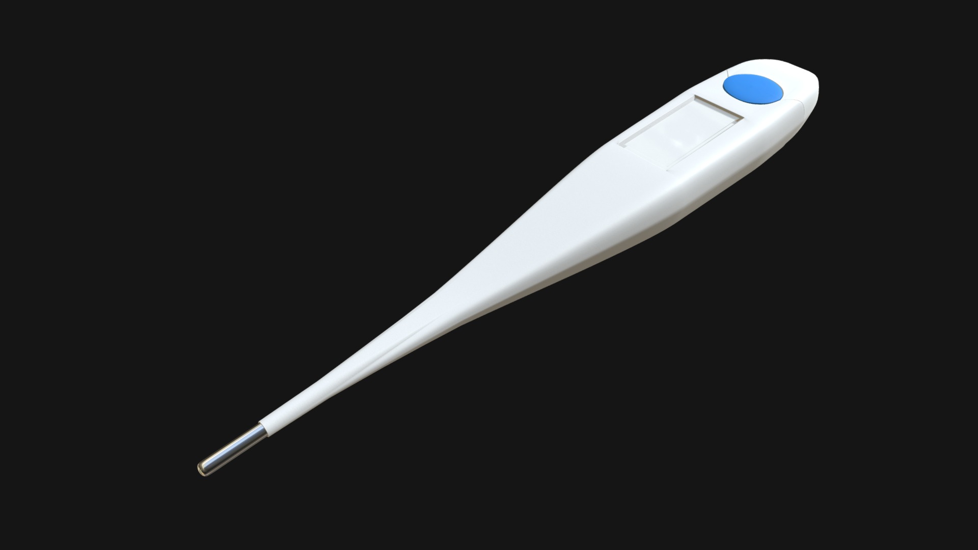 3D model Digital thermometer - This is a 3D model of the Digital thermometer. The 3D model is about a white and blue knife.