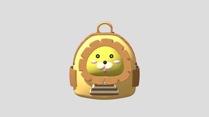 Cartoon Lion bag 3D Model
