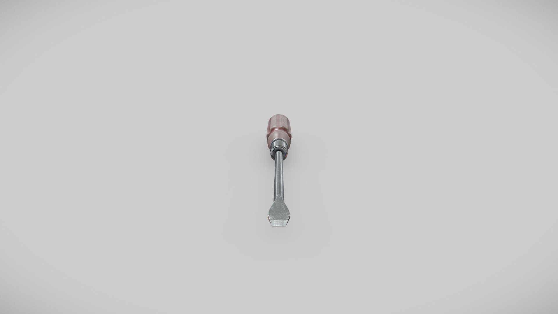 Old Screwdriver with Wooden Handle