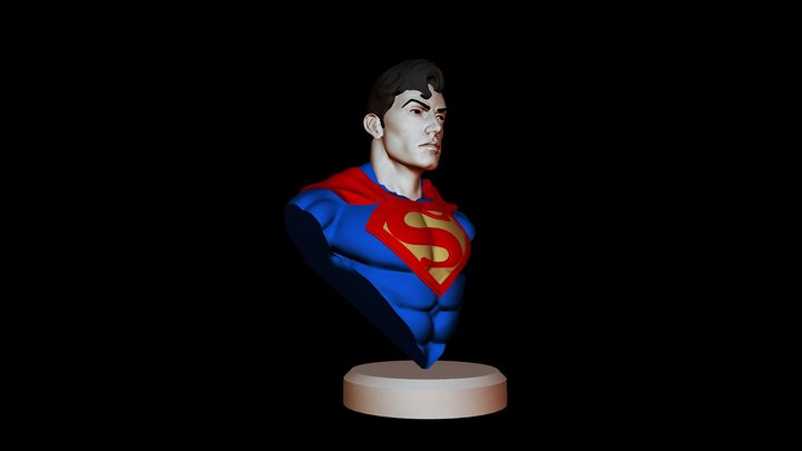 Superman Bust 3D Model