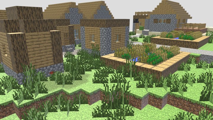 Minecraft 3D Map (obj + texture) 3D Model