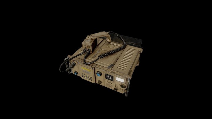 Military Radio - Game Ready asset - PBR 3D Model