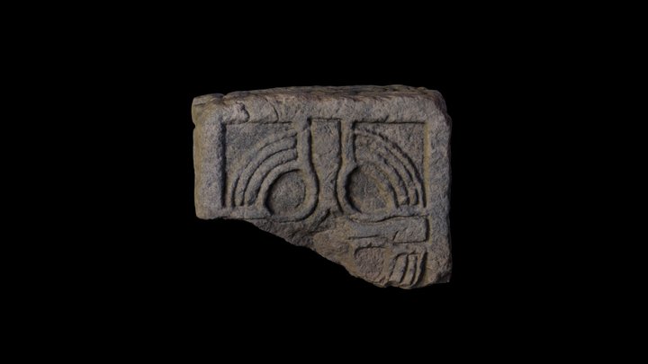 Pictish cross slab fragment, 7th-11th Century. 3D Model