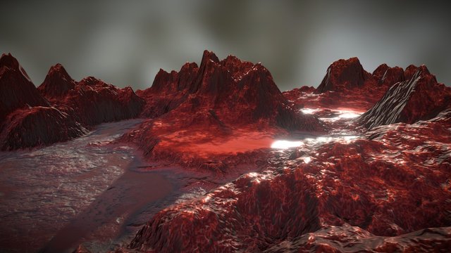 Red  mountains 3D Model