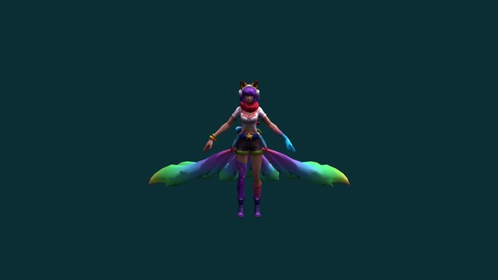 Ahri Arcade LoL (Model from the game) 3D Model