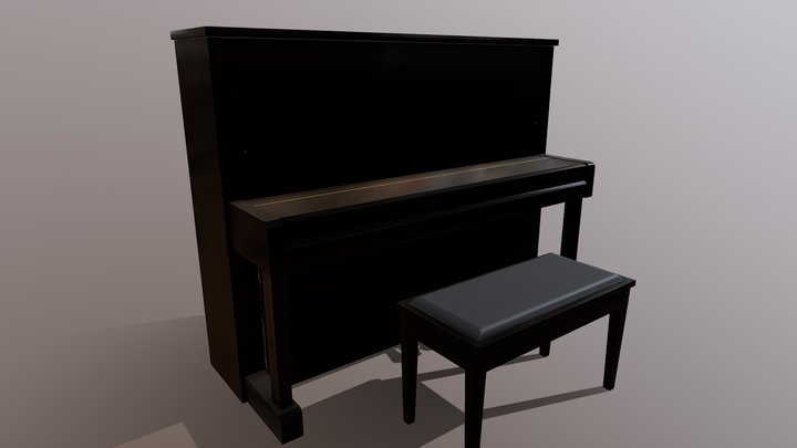 Upright Piano Model - KAWAI K series (Animated) 3D Model