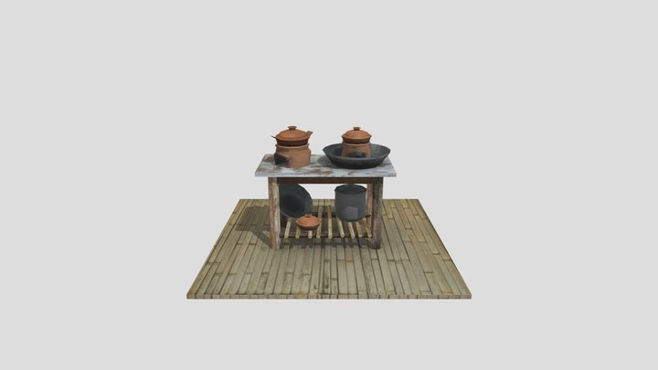 By the ocean - 3 simple props 3D Model