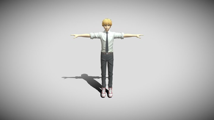 Denji (Chainsaw-Man) Fbx rig rigged bone free