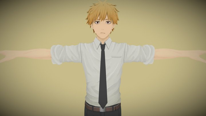Denji (Chainsaw-Man) (Yes Rigged bone) 3D Model