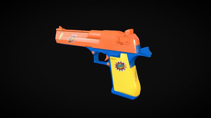 Desert Eagle Toy Gun 3D Model