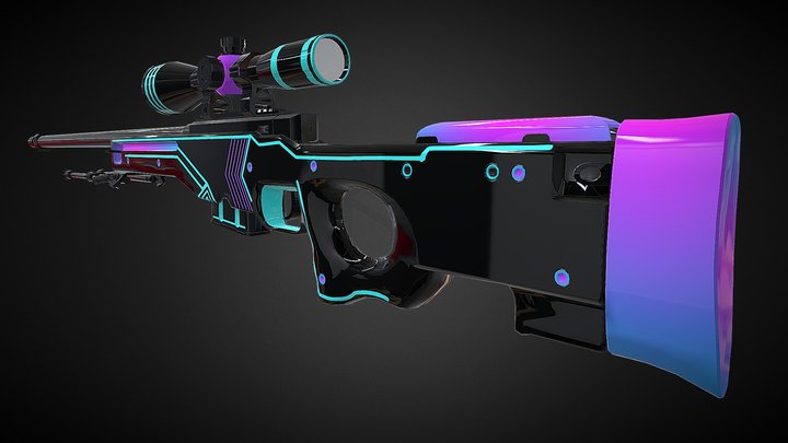 AWP Cyber 3D Model