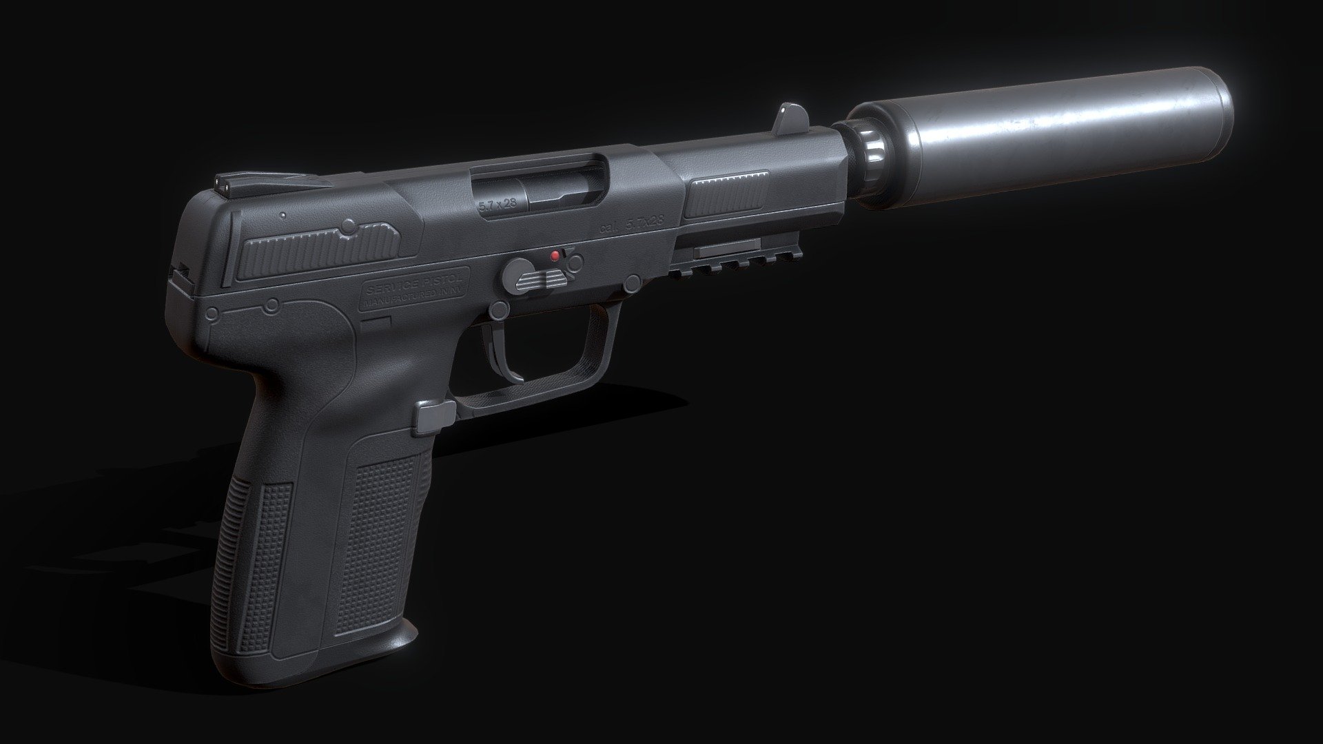 Service Pistol - 3D model by Frostoise [bddb4c1] - Sketchfab