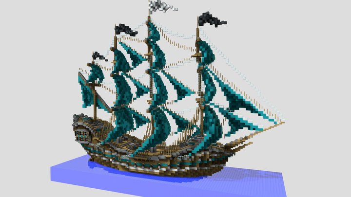 Boat voxel 3D Model