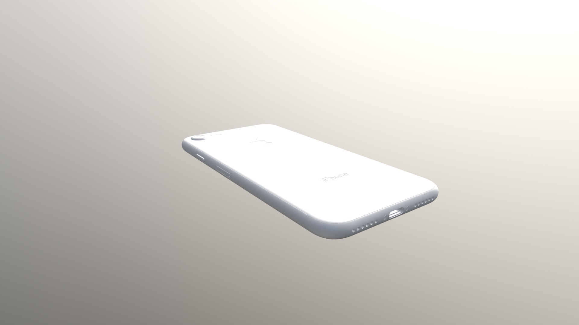 3D model iPhone 8 – original Apple dimensions - This is a 3D model of the iPhone 8 - original Apple dimensions. The 3D model is about a white cell phone.
