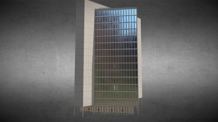 Corner Building Office 3D Model