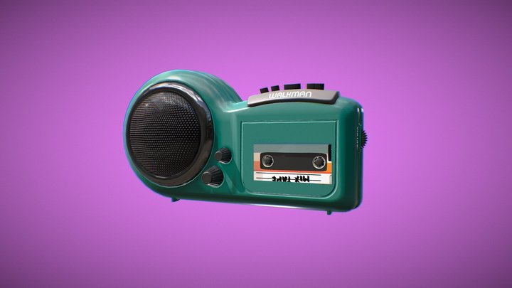 Retro Music Player 3D Model