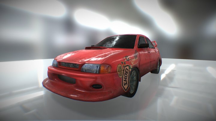 Car Subaru Impreza Akira "theme" 3D Model