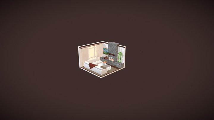 Isometric Rooms 3D Model