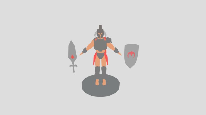 Guerrero triste 3D Model
