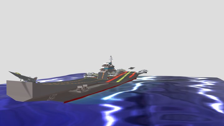 Scramble on a Aircraft Carrier 3D Model