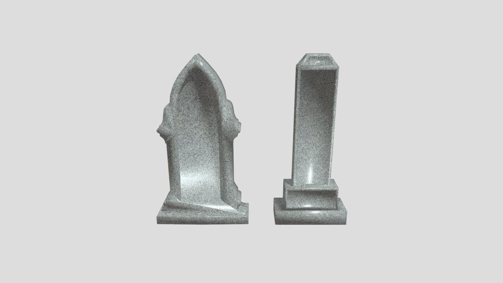 Tombstone 07 Low Poly