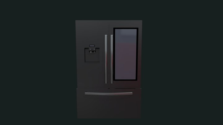 Modern Fridge 3D Model