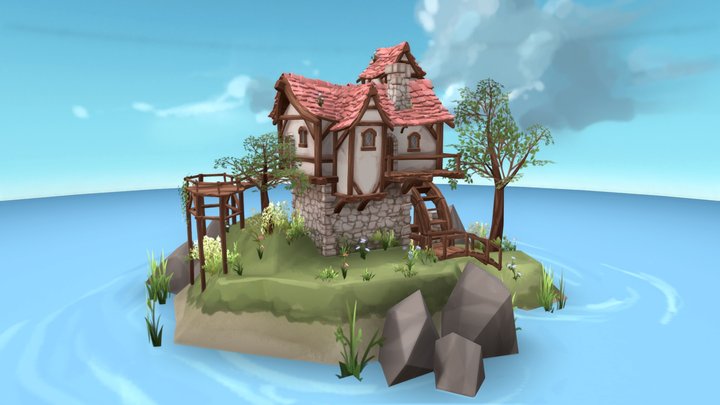 Watermill 3D Model