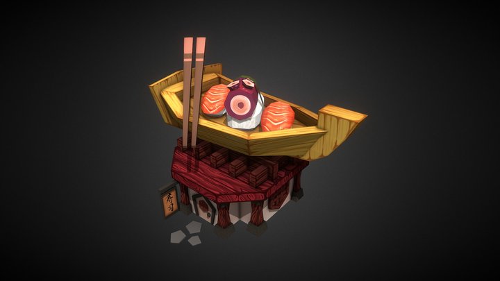 Sushi Stall 3D Model