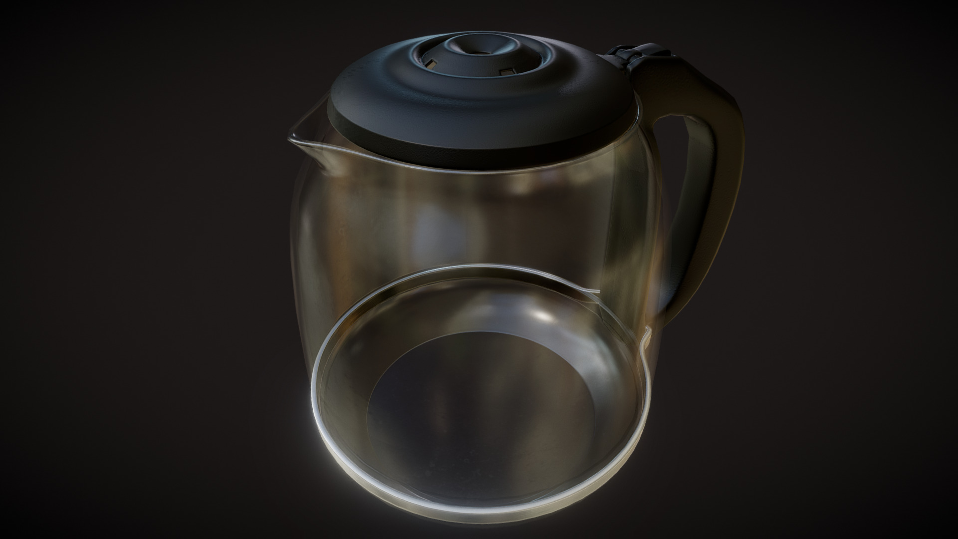 3D model Coffee Pot - This is a 3D model of the Coffee Pot. The 3D model is about a metal pot with a lid.