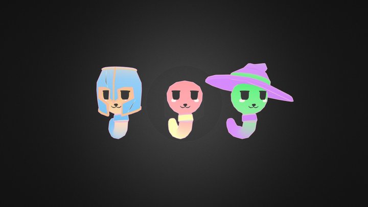Candy Worms (Common Enemies) 3D Model