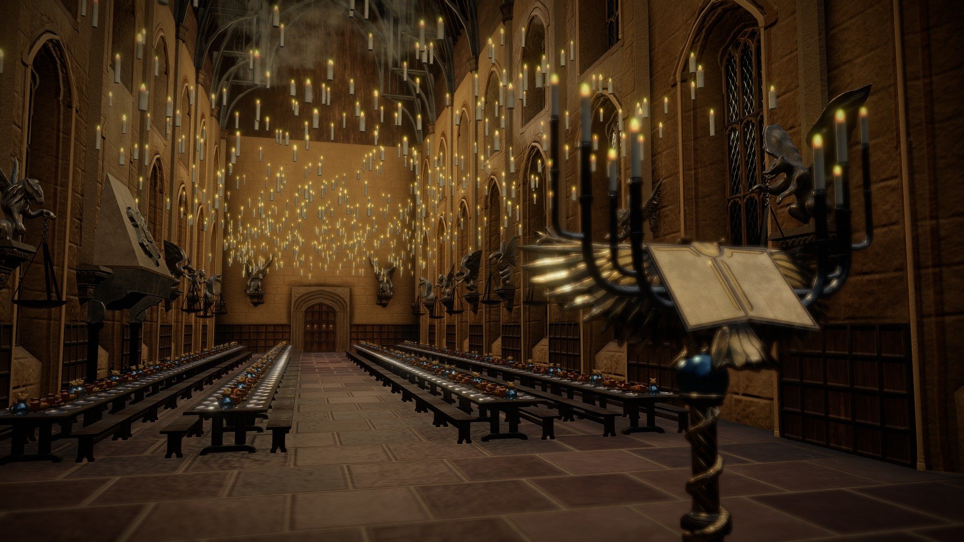 Harry Potter - Hogwarts great hall (Animated) - Buy Royalty Free 3D model  by JER3D (@jeremygo) [bde6229]