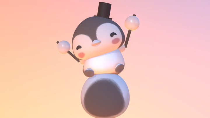 Cute Penguin 3D Model