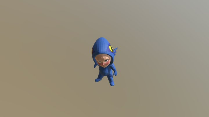 Animated Cartoon Character 3D Model