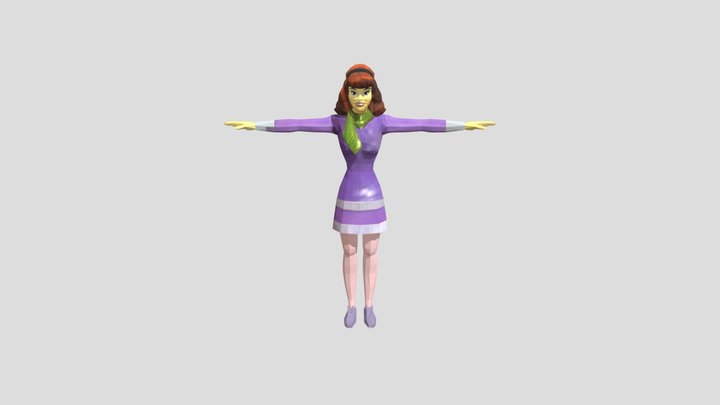Daphne if she was a Mario Character 3D Model